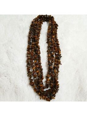 Tiger eye real stone chips 74 inches long